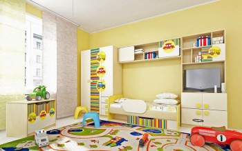 Детская комната Клаксон (Бежевый/корпус Клен) в Татарске - tatarsk.mebel54.com | фото