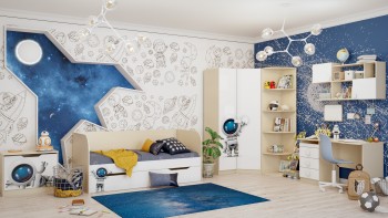Детская комната Санни (Белый/корпус Клен) в Татарске - tatarsk.mebel54.com | фото