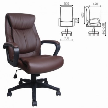 Кресло офисное BRABIX Enter EX-511 (коричневый) в Татарске - tatarsk.mebel54.com | фото