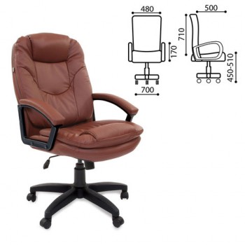 Кресло офисное BRABIX Trend EX-568 (коричневый) в Татарске - tatarsk.mebel54.com | фото