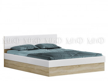 Кровать 1,4 спальня Фортуна (Дуб сонома/белый глянец) в Татарске - tatarsk.mebel54.com | фото
