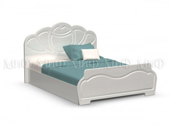 Кровать 1,4м Гармония (Белый/Белый глянец) в Татарске - tatarsk.mebel54.com | фото