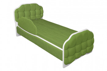 Кровать 190 Атлет Lux 76 Зелёный (мягкий бортик) в Татарске - tatarsk.mebel54.com | фото