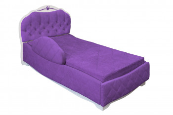 Кровать 190 Гармония Lux 32 Фиолетовый (мягкий бортик) в Татарске - tatarsk.mebel54.com | фото