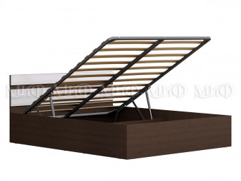 Кровать с подъемным механизмом Нэнси 1,4м (Венге/белый глянец) в Татарске - tatarsk.mebel54.com | фото