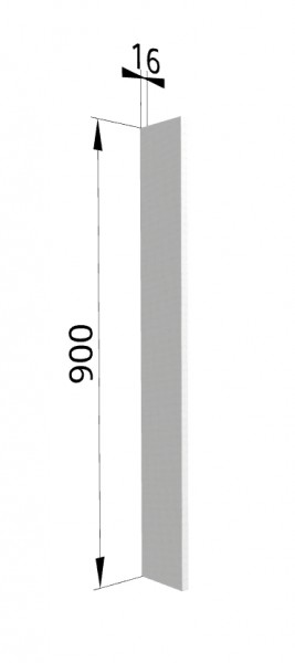 Панель торцевая (для шкафа верхнего торцевого высокого) ВПТ 400 Капри (Липа белый) в Татарске - tatarsk.mebel54.com | фото