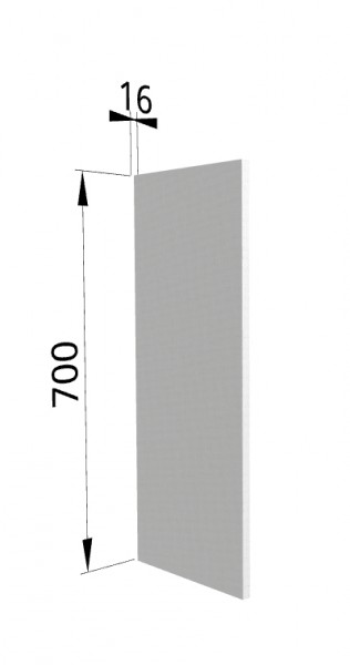 Панель торцевая (для шкафа верхнего высотой 700 мм) П Мелисса (Графит скин) в Татарске - tatarsk.mebel54.com | фото