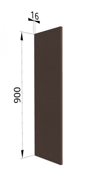 Панель торцевая ВП Квадро (для шкафа верхнего высокого) Шоколад кожа в Татарске - tatarsk.mebel54.com | фото
