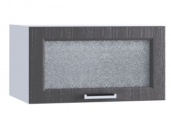 Шкаф верхний горизонтальный со стеклом 610, ШВГС 610 (Клен серый/корпус белый) в Татарске - tatarsk.mebel54.com | фото