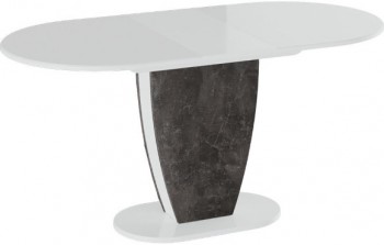 Стол обеденный «Монреаль» Тип 1 (Белый глянец/Моод темный) в Татарске - tatarsk.mebel54.com | фото